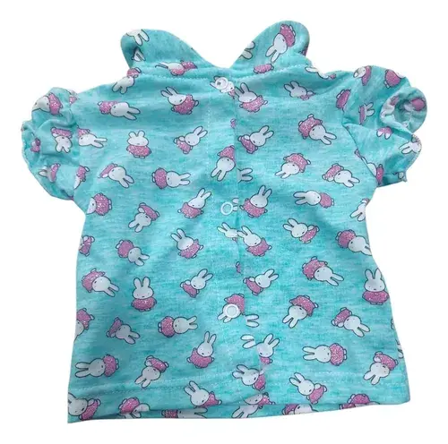 Conjunto Bebe Beba Algodon Estampado Con Conejitos Glitter 3
