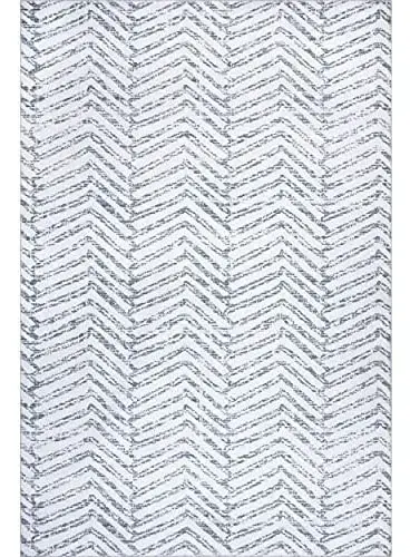 Nuloom Rosanne Alfombra Decorativa Geométrica Lavable A Máqu 2