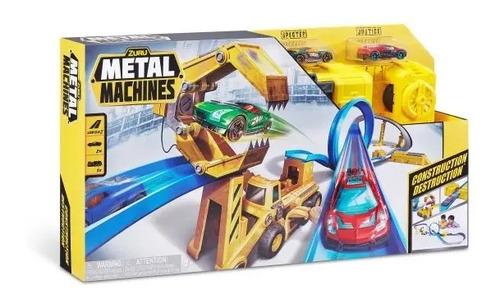 Pista De Juguete Metal Machines Construction Destruction Con Lanzador 9