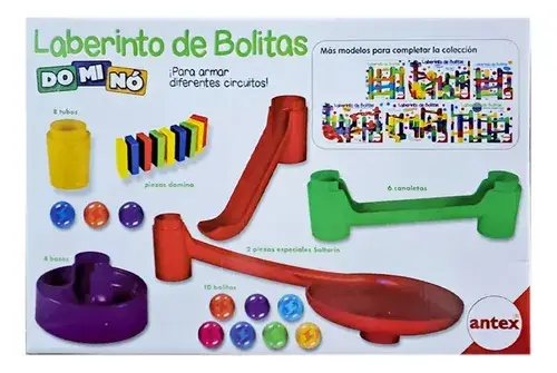Laberinto De Bolitas Dominó Canicas Multicolor Antex Armar Multicolor 4