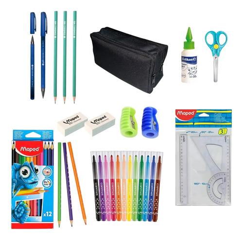Combo Utiles Escolares + Cartuchera Kit Primaria Completo 2