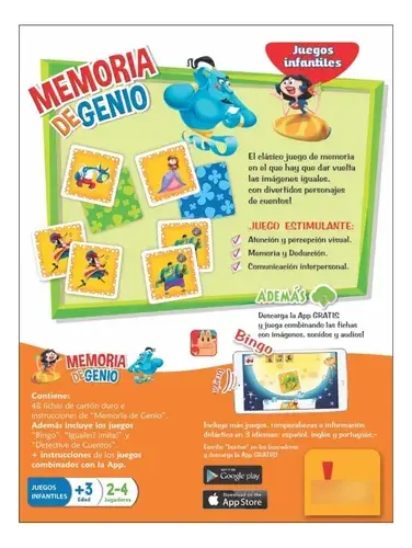 Memoria De Genio Juego De Mesa Bontus Inteligencia 48 Cartas 3