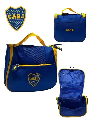 Organizador Quemoda De Viaje Boca Juniors Con Percha Y 8 Compartimentos