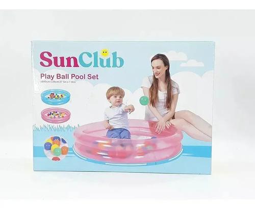 Pileta Inflable Sun Club 95cm Infantil C/25 Pelotas Pelotero 7