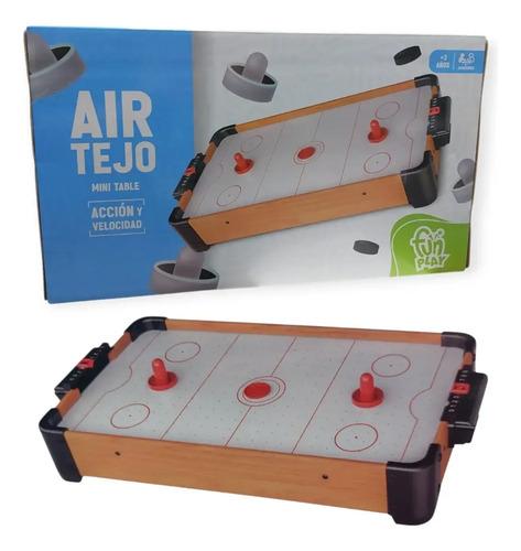 Juego De Mesa Tejo Infantil Air Hockey Familiar Niños Adulto