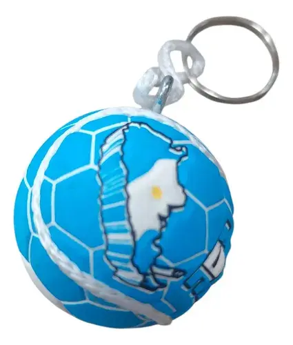 Llavero De Pelota De Argentina Accesorio Deportivo Resistent Azul Claro 2