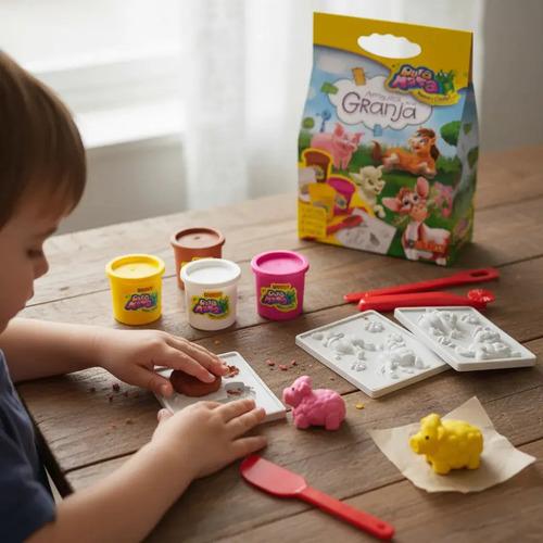 Juego De Masas Amiguitos De La Granja Animales Zoo Duravit 3