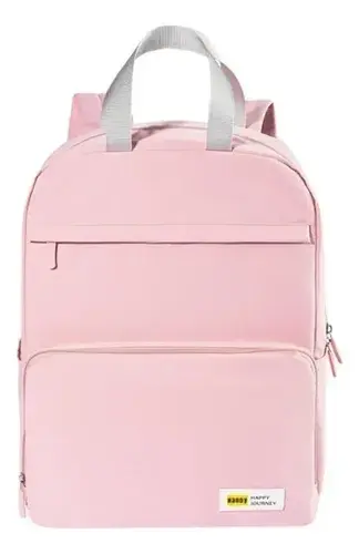 Mochila Ultraliviana Plegable Viaje 20 L Grande Bolsillos Color Rosa Diseño De La Tela Liso