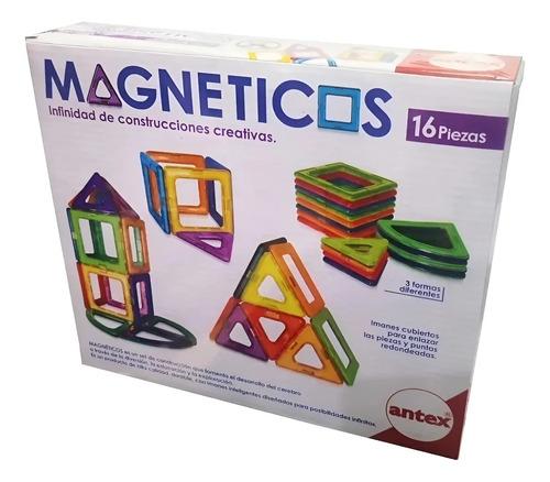 Bloques Magnéticos Didactico Imántado 16 Piezas Antex 16