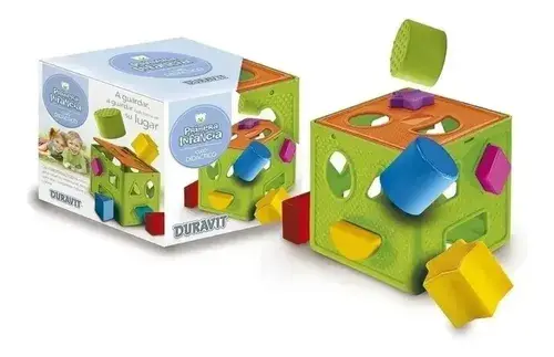 Juguete Cubo Didactico Con Encastres Duravit Primeras Formas Los Niños Desarrollan La Motricidad Fina, Aprenden A Reconocer Formas Y Colores Multicolor 6