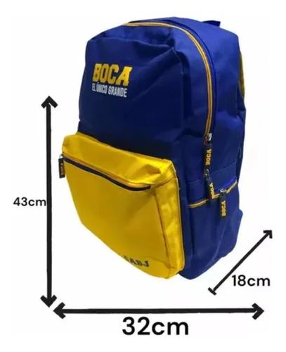 Mochila Boca Junior Escolar Deportiva Cabj El Unico Grande 6