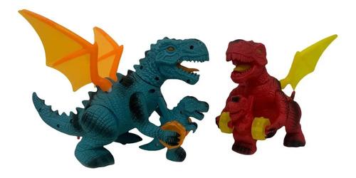 Dragon Dinosaurio Camina Hace Luces Y Sonido Robot Juguete 6