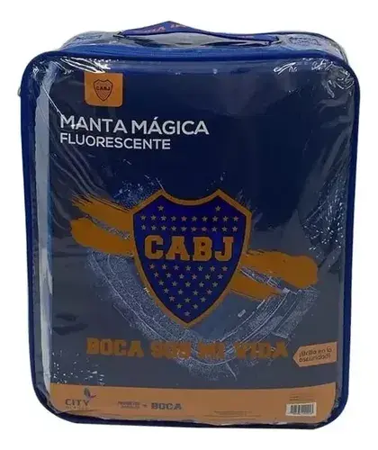 Frazada Magica Fluorescente Luminosa Boca Juniors Orig 1 1/2 Boca Azul 6