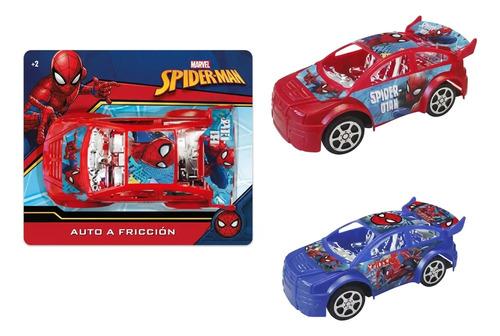 Auto A Friccion Spiderman Marvel Juguete Original Licencia Spiderman Azul 4