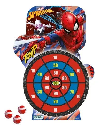 Ditoys Juego Tiro Al Blanco Spiderman 3 Pelotas Punta Suave Modelo 2469