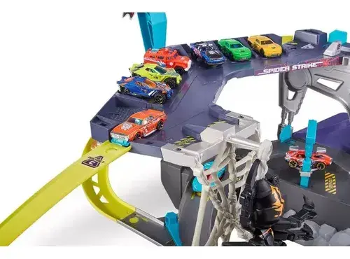 Pista De Autos Gigante Juguete Lanzador Metal Machine Araña Spider 10