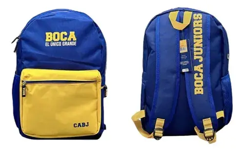 Mochila Boca Junior Escolar Deportiva Cabj El Unico Grande 3