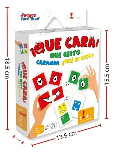Juego De Cartas ¡qué Cara! Bontus 2-4 Jugadores A Partir 6 Años 5