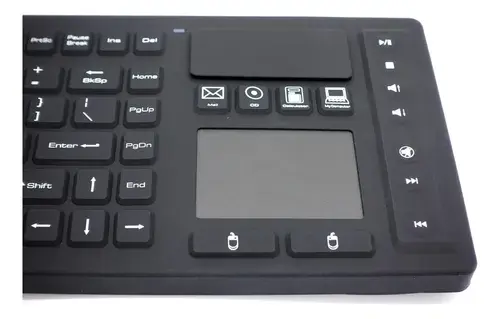 Teclado Dsi Inalámbrico Rf Touch Ip67 Silicona Tbk104 Negro 2