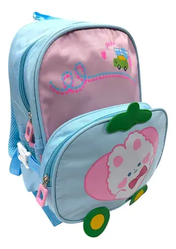 Mochila Jardín Infantil Nena Gatito Kawa Doble Compartimento 9
