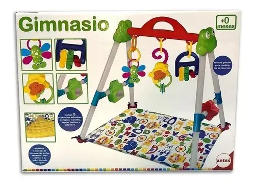 Gimnasio Con Sonajeros Y Albombra Gym Para Bebes Color Antex 5