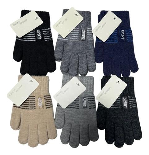 Guantes Infantiles Largos Para Niños Invierno Abrigado Rayas 6
