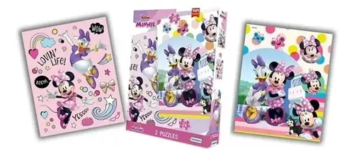 Set X2 Rompecabezas Minnie Puzzle Disney 24 Y 36 Piezas Tapi 3