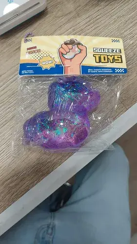 Squishy Unicornio Con Brillitos Antiestres Relajante Violeta
