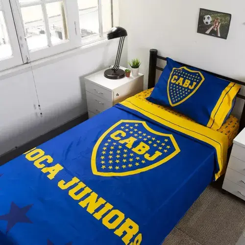Juego De Sabana De Futbol Boca Juniors Twin Size Licencia 11