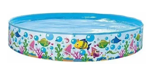 Pileta Rigida Infantil 120x25 Cm Para Niños Y Bebes Premium Pecesitos 3