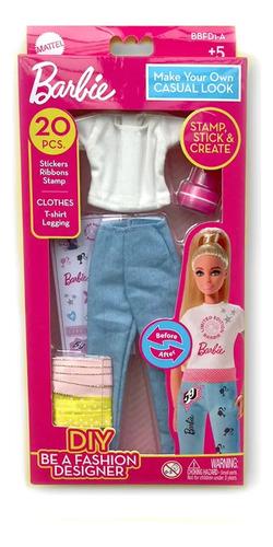 Barbie Ropa Muñeca Crea Diseña Tu Propio Look Casual +20pcs