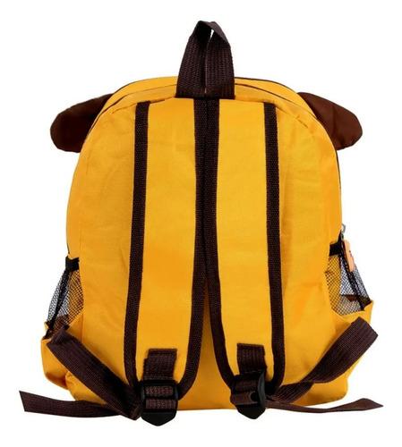Mochila Jardín Infantil Escolar Reforzada Animal Tigre Leon Amarillo León 5
