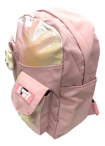 Mochila Infantil Conejo Kawaii Niñas Conejito Escolar Viaje Rosa Conejito 3