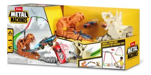 Pista Metal Machines Smash Y Crash Dino 7968 Amarillo Multicolor