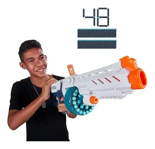 Ametralladora Gigante Turbo Fire Pistola Lanzadora 48 Dardos Vs 4