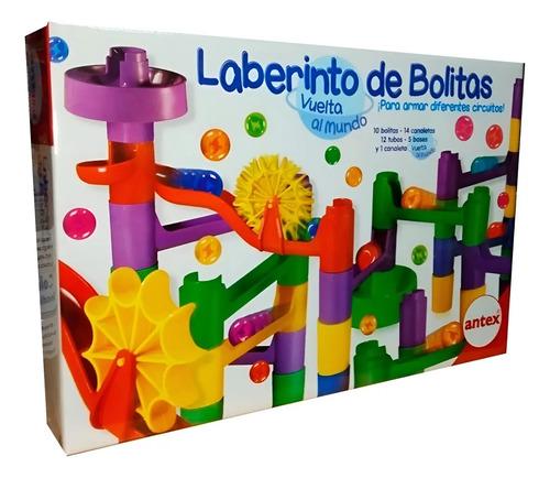 Juego De Mesa Laberinto De Bolitas Vuelta Al Mundo Antex Multicolor