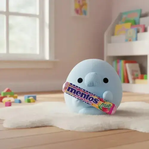 Peluche Zuru Snackles Animales Con Golosina O Snack De 35cm Manati Con Mentos