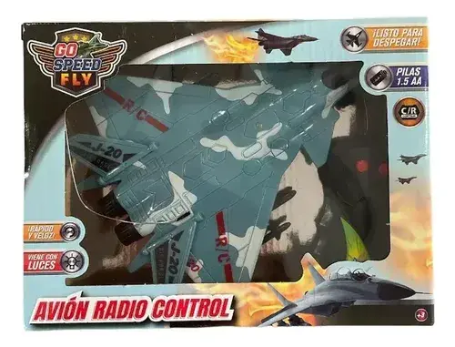 Avion Nave Militar Radio Control Con Luz Y Sonido Go Speed Al Azar Avioneta 2