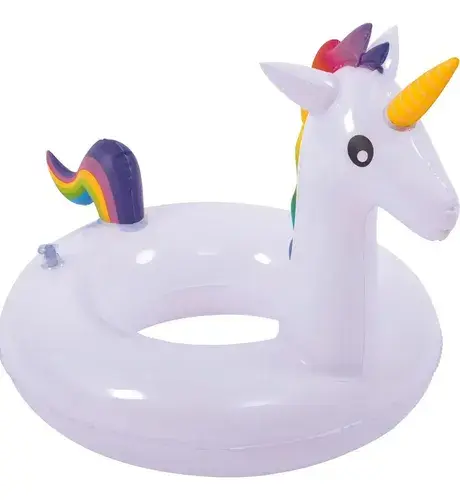 Flotador Unicornio Jilong Boya Inflable Piscina 70cm Turquesa
