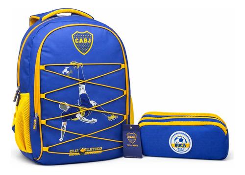 Combo Mochila + Cartuchera Boca Juniors Jugador Escolar Top 9