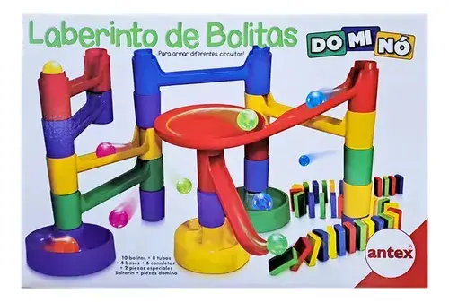 Laberinto De Bolitas Dominó Canicas Multicolor Antex Armar Multicolor 2