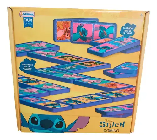 Domino Disney Stitch Juego De Mesa Fichas Grandes