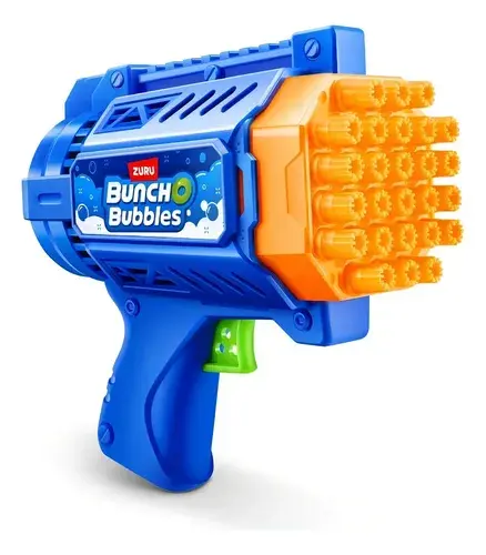 Pistola Mini De Burbujas Zuru Bubble Blaster Azul Para Niños