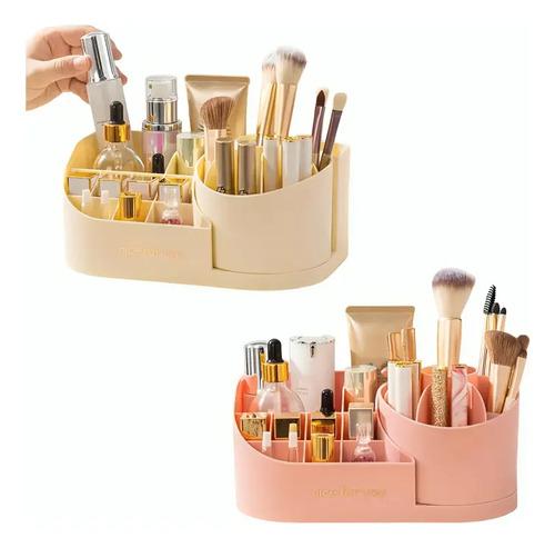 Organizador Maquillaje Porta Brochas Giratorio Cosmeticos 2