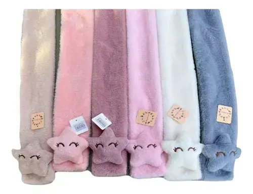 Bufanda Para Niños Peluche Abrigada Invierno Conejo Abrigo
