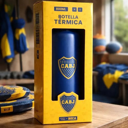 Botella Térmica Boca Juniors 800ml Acero Inoxidable Azul 4