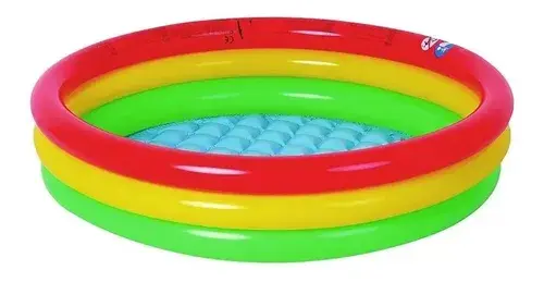 Pelotero Inflable Con 100 Pelotas Para Bebes Niños Premium Amarillo Rojo Y Verde 2
