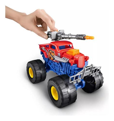 Camión Monster Truck Metal Machines Luces Sonido + Lanzador 12