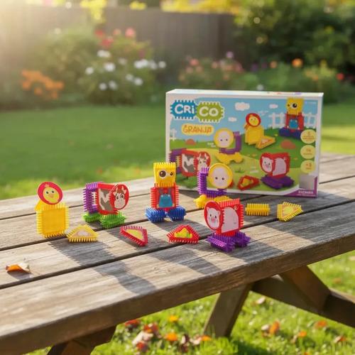Crico Bloque Granja 24 Piezas Con Stickers 2