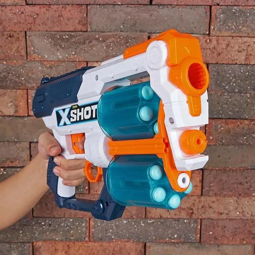 Pistola Doble Xcess Lanza Dardos A 24m Arma Infantil X-shot Rojo/azul 8